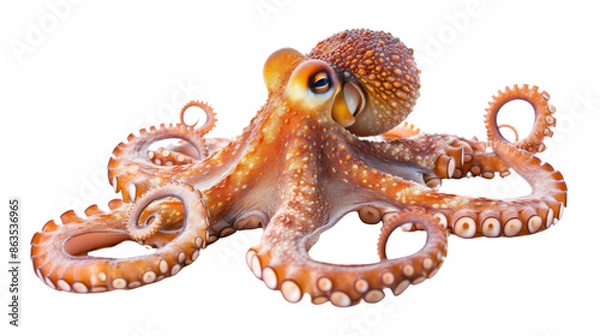 Obraz Octopus on transparent background