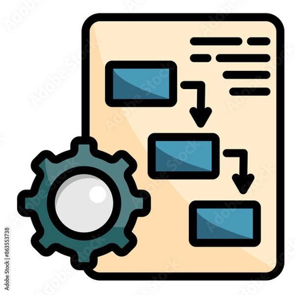 Fototapeta Waterfall Icon