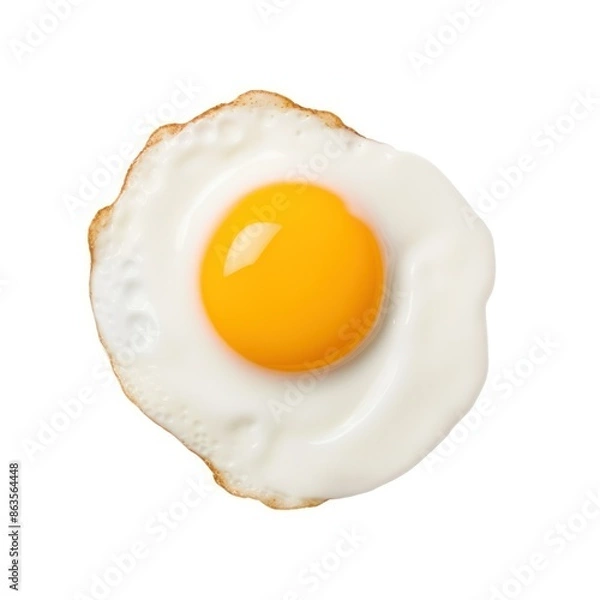 Obraz Sunny Side Up Egg Isolated on White