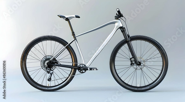 Fototapeta bicycle on a white background