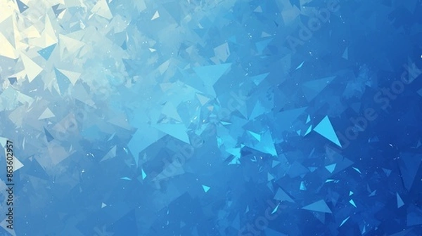Fototapeta ポリゴン柄テクスチャー、青8