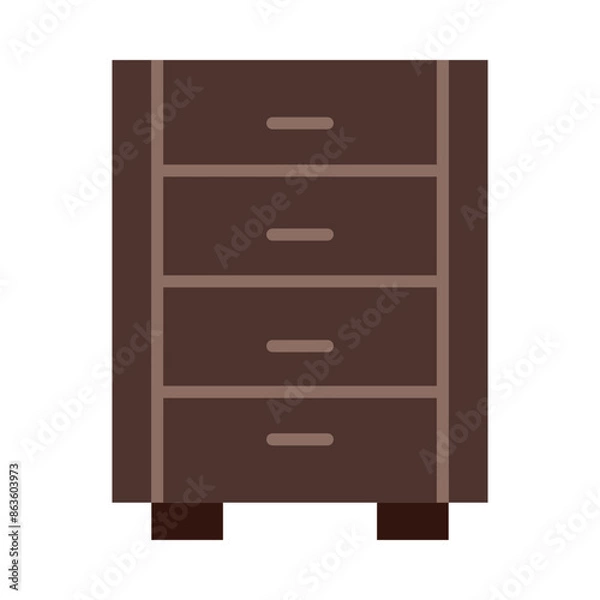 Fototapeta Cabinet Flat Icon Design