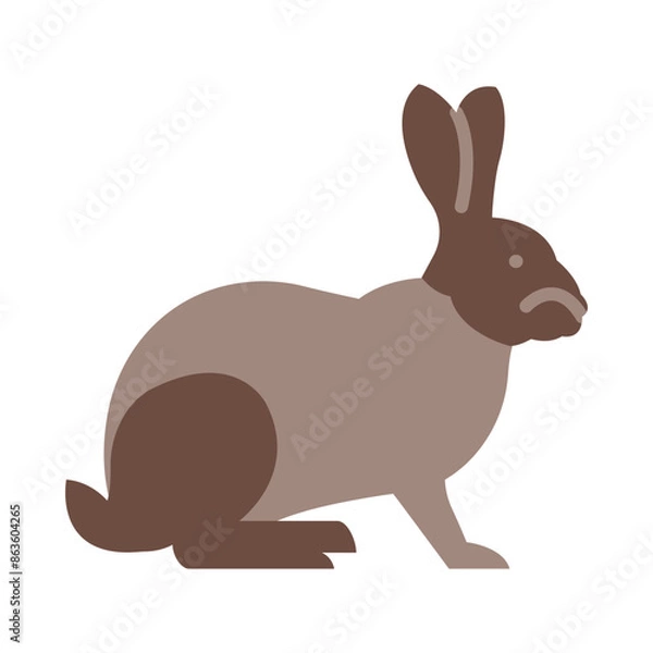Fototapeta Rabbit Flat Icon Design