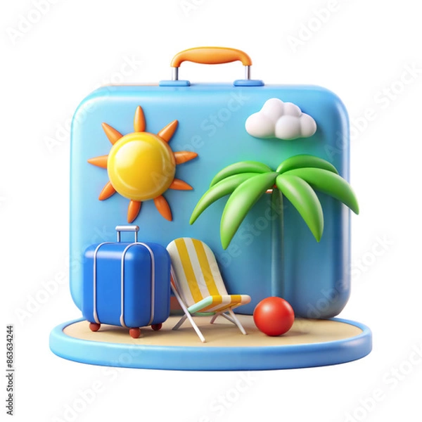 Fototapeta travel on transparent background