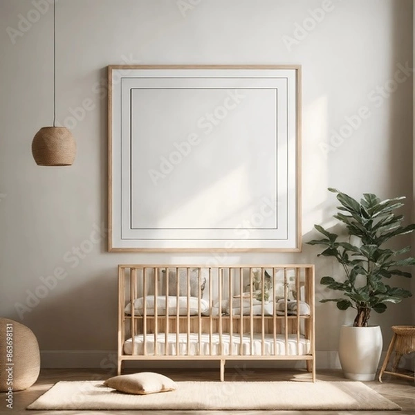 Fototapeta 3d render of a nursery  room