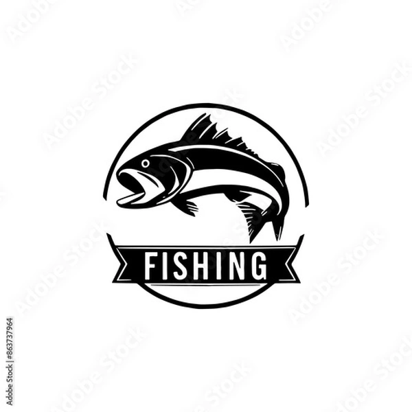 Obraz Fishing logo
