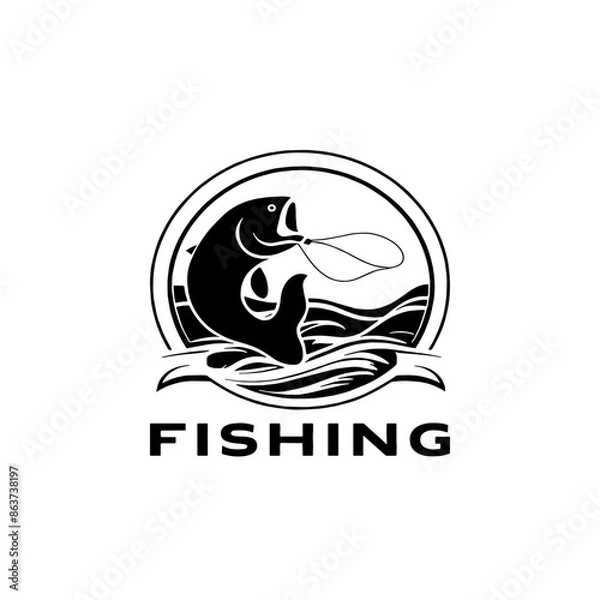 Obraz Fishing logo