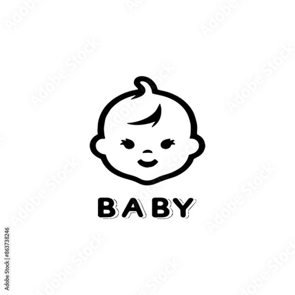 Obraz Cute baby logo