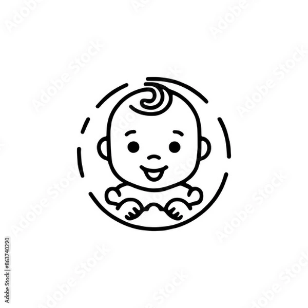Obraz Cute baby logo