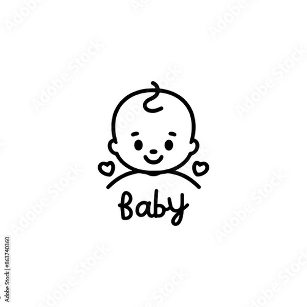 Obraz Cute baby logo