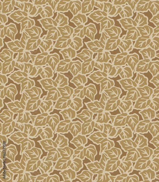 Fototapeta Japanese Overlap Wild Leaf Vector Seamless Pattern