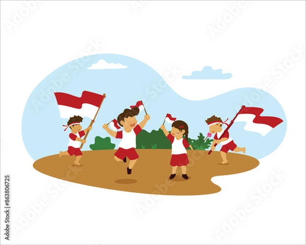 Obraz Indonesian Independence day
