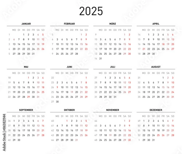 Obraz Kalender 2025
