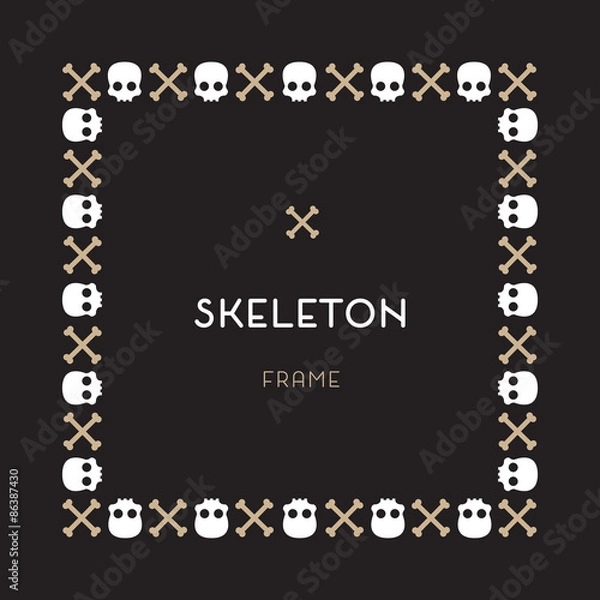 Fototapeta Skull and Bones Frame