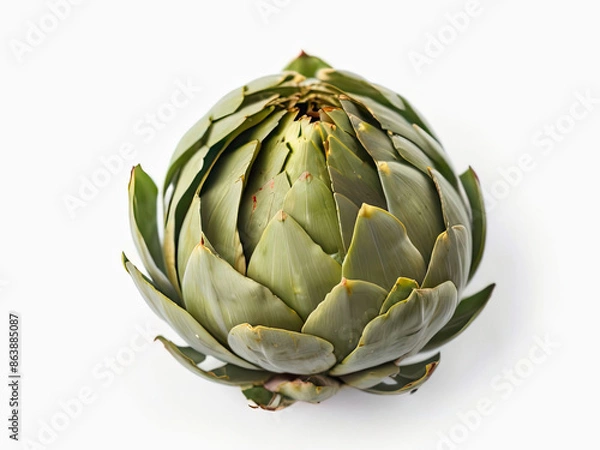 Obraz Artichoke on white background