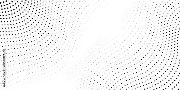 Fototapeta Light gradient halftone dots grunge wide background shape dots