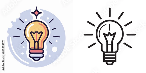 Obraz idea line icon illust