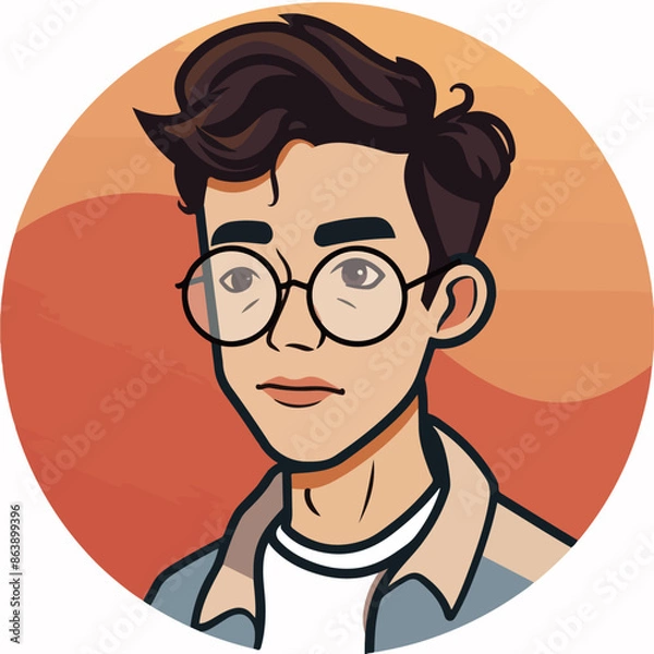 Obraz a man line icon illust