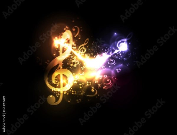 Obraz modern light conceptual music notes design, easy editable