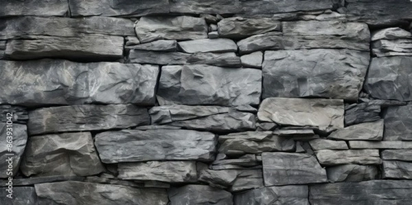 Fototapeta Gray Stone Wall Texture Background