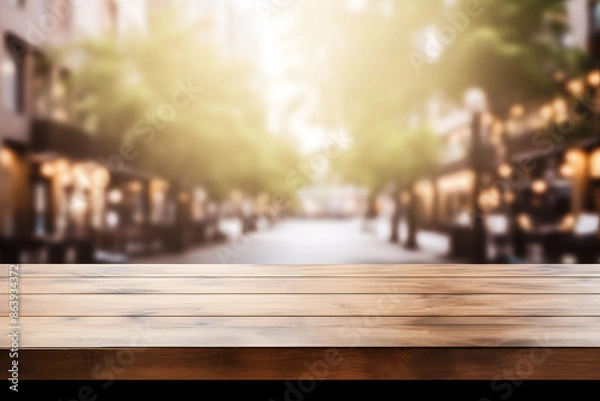 Fototapeta Empty Wooden Floor Background, Product Showcase