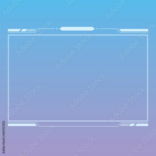 Obraz Cyber Game interface style frame