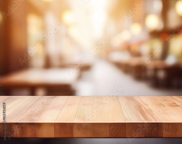 Fototapeta Empty Wooden Floor Background, Product Showcase
