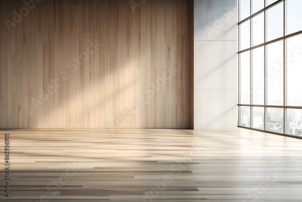 Fototapeta Empty Wooden Floor Background, Product Showcase