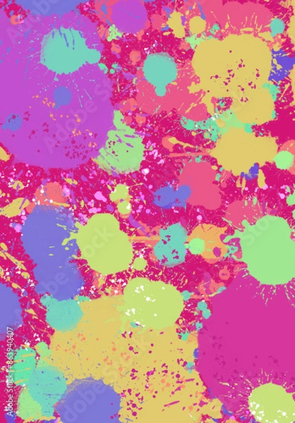 Obraz Colorful Abstract Paint Splatter Pattern Background