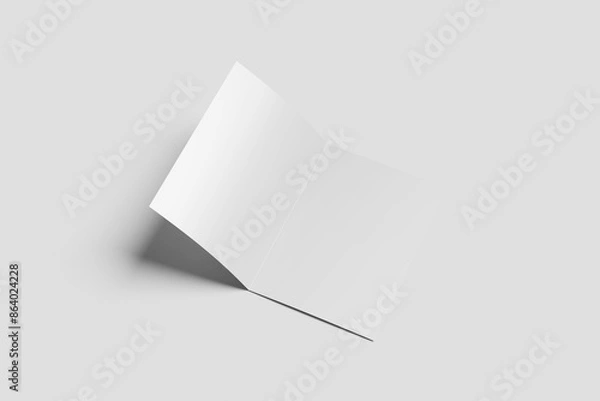 Fototapeta Blank Bi-Fold Brochure Mockup