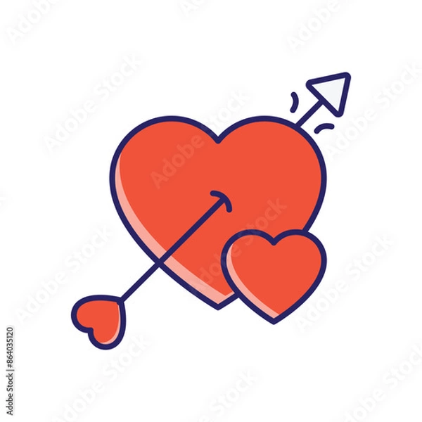 Fototapeta LOVE ARROWS vector icon