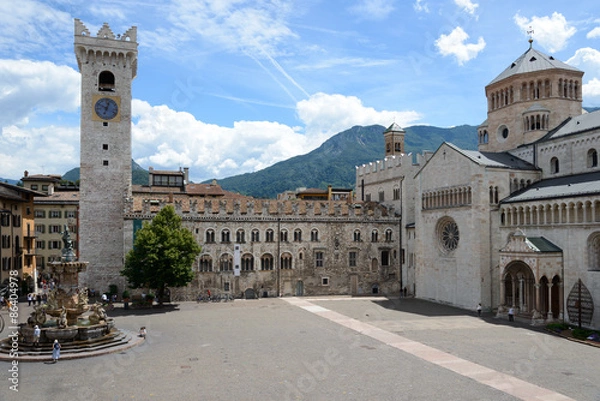 Obraz Trento Piazza Duomo and the Torre Civica