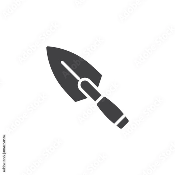 Fototapeta Trowel tool vector icon