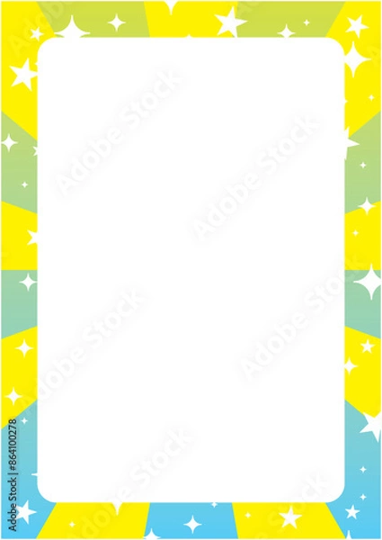 Obraz 放射状の光と輝きの明るくポップな背景画像