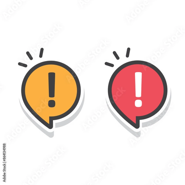 Obraz Important attention notice sign. Announce message banner important information.