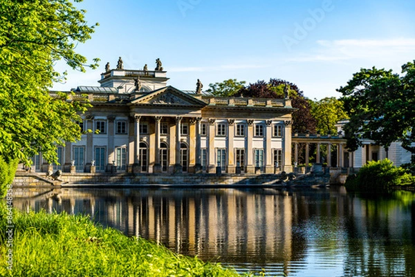 Fototapeta Warszawa, centrum ,pałac, park, Łazienki, staw