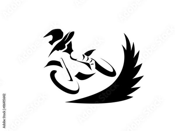 Fototapeta Motocross biker