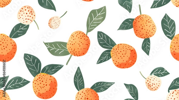 Obraz lychee pattern on white background