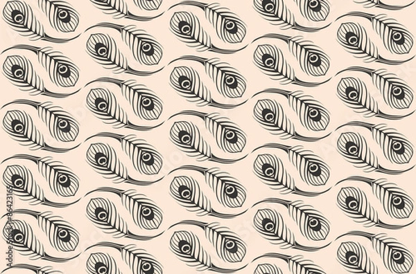 Fototapeta peacock feathers pattern background