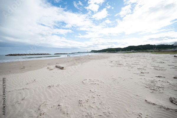 Obraz 青空、夏の福島の海岸
