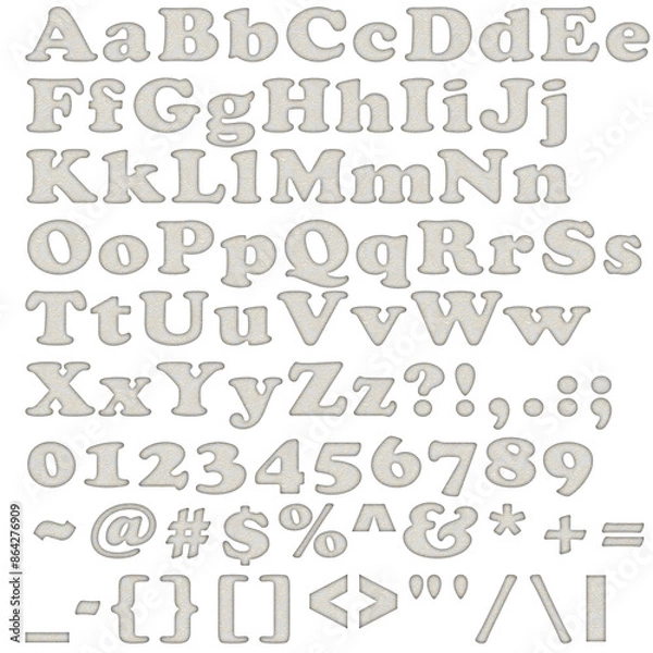 Obraz Decorative Alphabet and Numbers Set