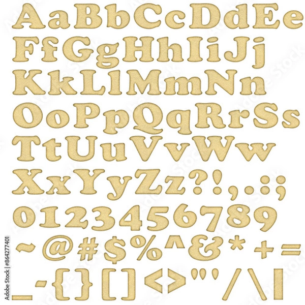 Obraz Decorative Alphabet and Numbers Set