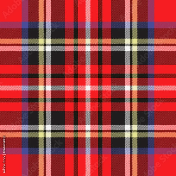 Fototapeta Plaid pattern,Tartan pattern,Check pattern Scottish style of colored lines most perfect design seamless pattern texture for fabric design,EPS 10