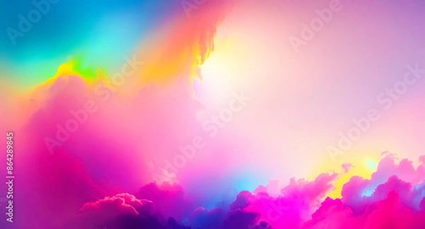 Fototapeta Colorful Cloudscape with Gradient Effect