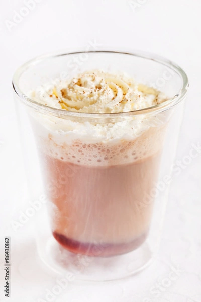 Fototapeta coffee with whipped cream