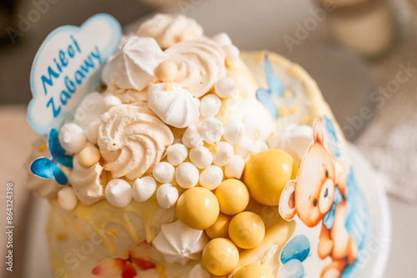 Obraz tort z kulkami