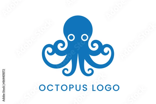 Fototapeta octopus Logo Vector Sublimation Design