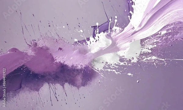 Obraz abstract light PURPLE paint splash design