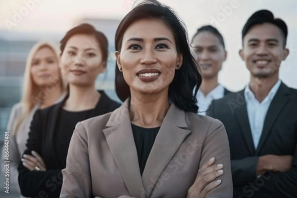 Fototapeta portrait of a smiling team