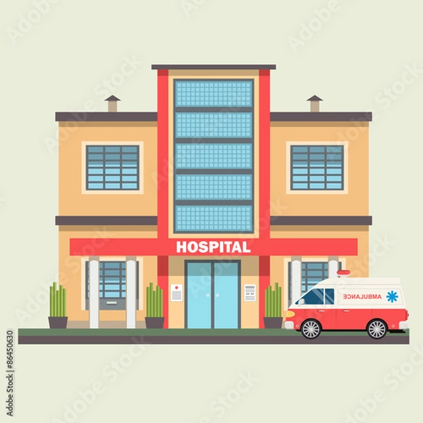 Fototapeta Vector design of hospital